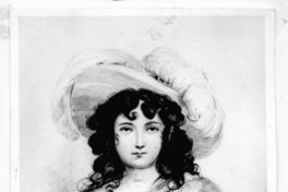 [Retrato de medio cuerpo de una mujer joven con sombrero]