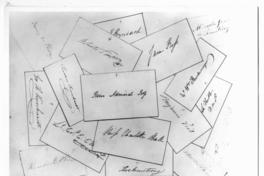 [Serie de firmas y manuscritos de diferentes personajes]