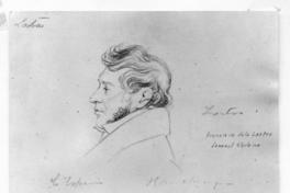 [Francisco de la Lastra, C. Espin y Jorge Beauchef, retrato de los tres rostros en la misma página]