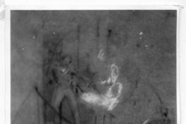 [Dibujo difuso de un hombre bajando por una escala circular]