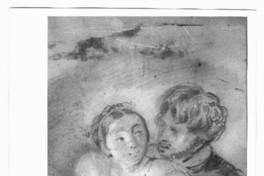 [Retrato de una pareja de medio cuerpo, el hombre está abrazando a la mujer]