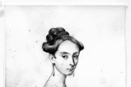 [Carmen Arriagada, dibujo del retrato de medio cuerpo]