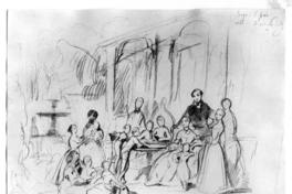 [Dibujo de un grupo de personas entre adultos y niños]