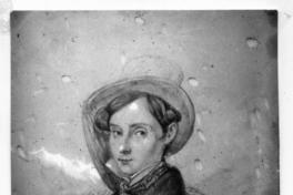 [Carmen Arriagada, dibujo del retrato de medio cuerpo]