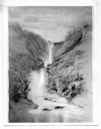 [Paisaje montañoso con cascada]