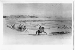 [Indios cabalgando por las orillas del Río Bío - Bío]