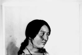 [Mujer mapuche de Santa Bárbara, retrato de medio cuerpo]