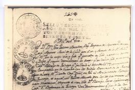 [Manuscrito titulado "Sello tercero un real de años de mil setecientos y sesenta y seis y sesenta y siete"]