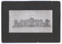 [Biblioteca Nacional, dibujo de la fachada principal]