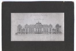 [Biblioteca Nacional, dibujo de la fachada principal]