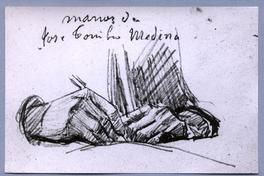 [Dibujo de las manos de José Toribio Medina]