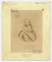 [Bernal Díaz del Castillo, dibujo del retrato de medio cuerpo]