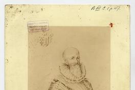 [Bernal Díaz del Castillo, dibujo del retrato de medio cuerpo]