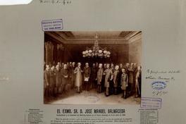 [Conflicto entre el gobierno del Presidente Balmaceda y el Congreso]: El Exmo. Sr. D. José Manuel Balmaceda contestando a la Comisión del Meeting habido en el Teatro Santiago el 13 de julio de 1890