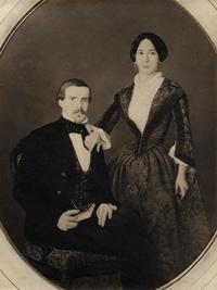 [Retrato oval de Diego Barros Arana y señora, Rosalía Izquierdo Urmeneta]