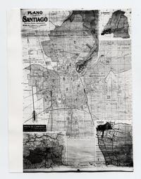 Plano de Santiago, división polícial y administrativa, prefectura de Santiago, Confeccionado Orden de la Dirección General de Carabineros por la Prefectura de Santiago, año 1934