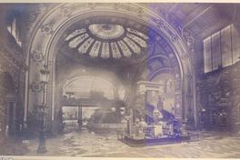 [Album de la Exposición Universal de París de 1889 : Vestíbulo y cúpula como base del salón de honor, con detalles decorativos y ornamentación arquitectónica, del Palacio de Industrias Diversas, del Gran Domo de la Exposición Universal de París. Obra del arquitecto Joseph Antoine Bouvard]
