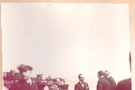 [Freyre Santander saluda por primera vez al llegar a Arica Sr. Barceló y al gobernador Sr. Bustos León]