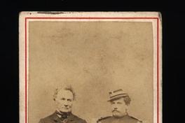 [Manuel Bulnes a los 27 años junto a don Manuel de 69 años, retratos de medio cuerpo]