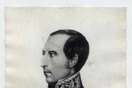 [José Ignacio Zenteno, retrato de medio cuerpo de perfil con uniforme]