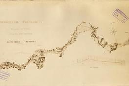 Plano general trazo preliminar desde Santa Rosa hasta Mendoza. Ferrocarril Trasandino