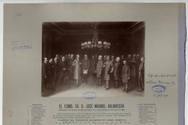 [Miembros de la comisión, títulado "El Exmo. SR. D. José Manuel Balmaceda contestando a la comisión del meeting habido en el Teatro Santiago el 13 de julio de 1890"]