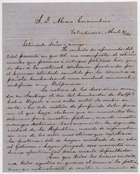 [Carta] 1866 Abril 9, Talcahuano, [a] Álvaro Covarrubias