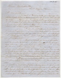 [Carta] 1850 Diciembre 28, Valp[araís]o Sra. Da. Benigna Ortúzar de Covarrúbias