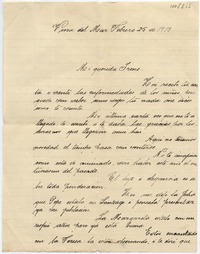 [Carta] 1913 Febrero 25, Viña del Mar [para Doña Irene Lazcano Echaurren]