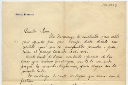 [Carta] [1904?] Marzo 25, [Santiago?] Querida Irene