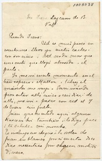 [Carta] [1891?], [Santiago?] Par[a] Irene Lazcano de B. Valp[araís]o