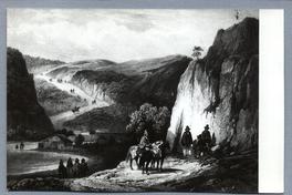 [Paisaje de montaña y campesinos a caballo]