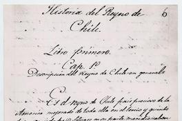 Historia del Reyno de Chile