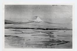 [Vista de volcán nevado]