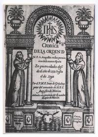 [Portada de libro antiguo religioso, titulado "Crónica de la orden..."]