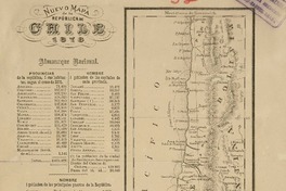 Nuevo mapa de la República de Chile 1876
