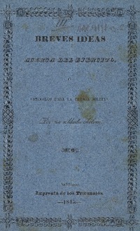 Breves ideas acerca del ejército ; o, Estímulos para la prensa militar por un soldado chileno.