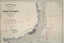 Plano de Pisagüa y Alto Hospicio : combate del 6 de febrero 1891 [Material cartográfico] Levantado y dibujado por Ernesto Pearson Sinclair y Julio Molina, Estado Mayor general.