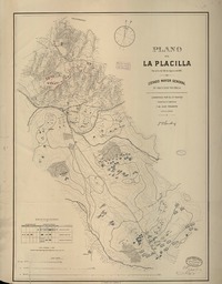 Plano de Placilla, batalla del 28 de agosto de 1891  [material cartográfico] Levantado por el Sargento Mayor Francisco Garnham, y el Sub-Teniente Luis S. Fitau.