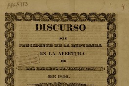 Discurso del Presidente de la República, al Congreso Nacional.