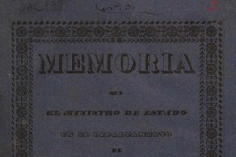 Memoria que el Ministro de Estado en el Departamento de Relaciones Esteriores presenta al Congreso Nacional.