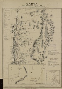 Carta del Desierto de Atacama basada en los estudios del injeniero don Augusto Villanueva G. i otros viajeros. [material cartográfico] :