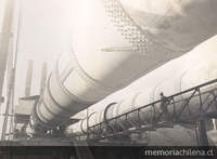 Instalaciones de la fábrica de cemento El Melón, hacia 1960.