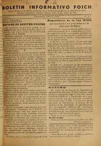 Boletín informativo FOICH.