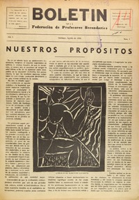 Boletín de la Federación de Profesores Secundarios.