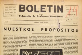 Boletín de la Federación de Profesores Secundarios.