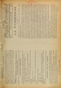 Hojita parroquial (La Calera, Chile : 1927)