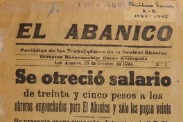 El abánico C trabajadores de la Central Abánico
