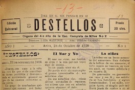 Destellos (Arica, Chile : 1928)