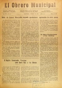 El Obrero municipal (Santiago, Chile : 1936)